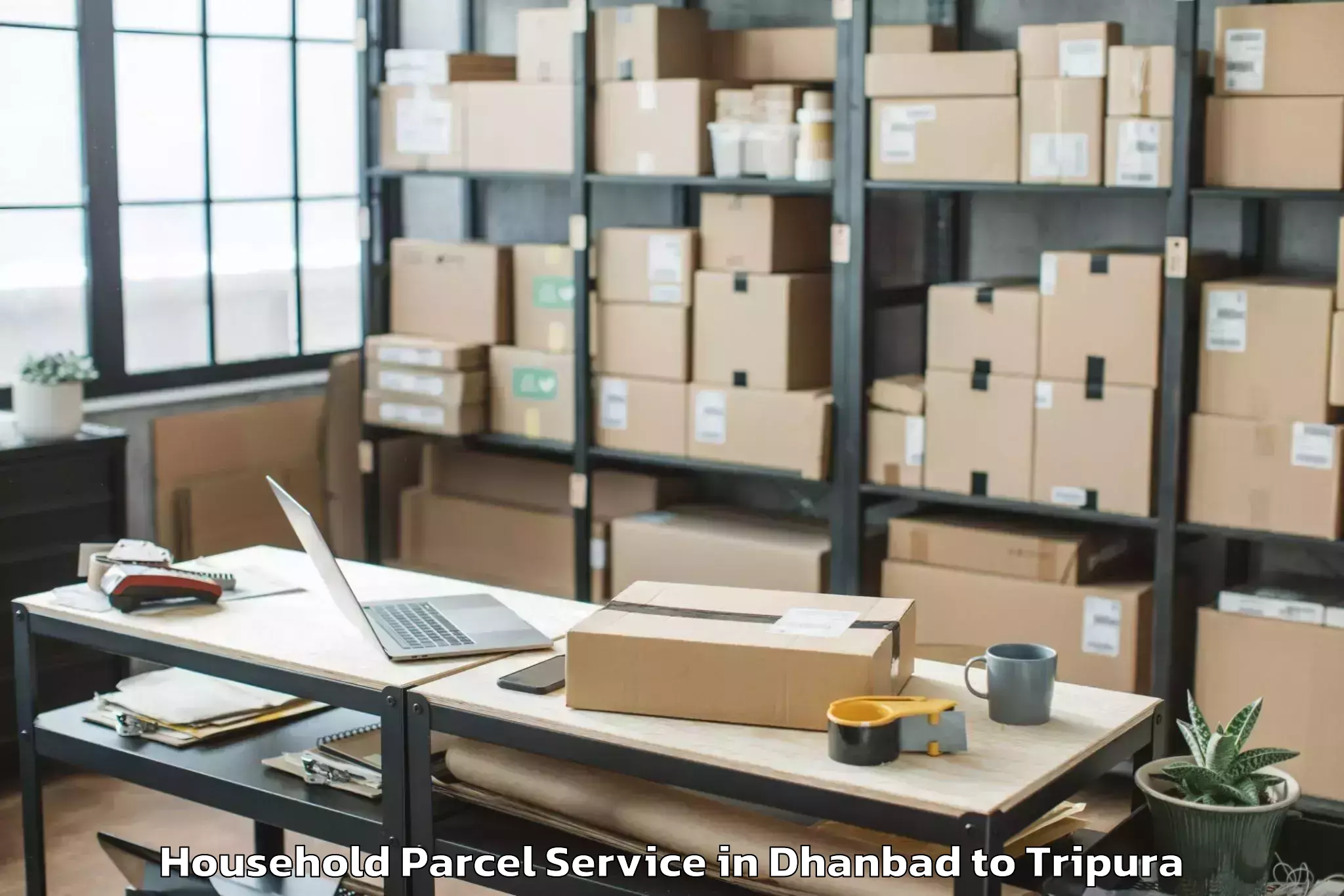 Get Dhanbad to Kamalpur Airport Ixq Household Parcel